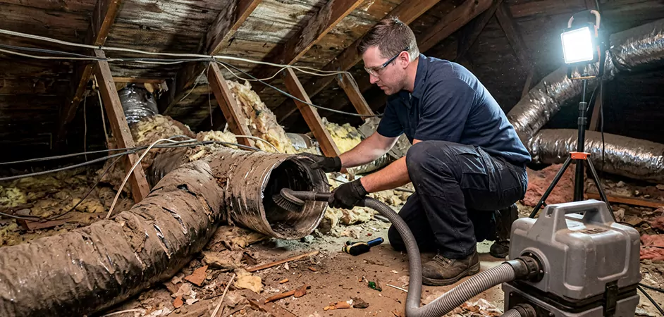 Storm-Damaged Attic Duct Cleaning in Camden