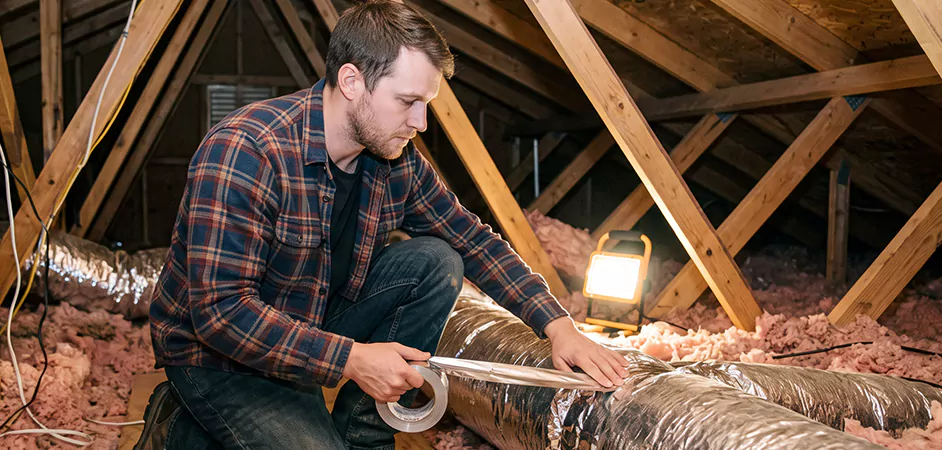 Attic Duct Sealing and Insulation in Camden
