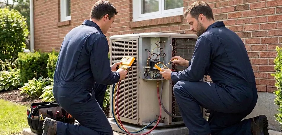 Heat Pump Inspection in Camden